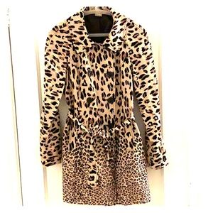 Leopard trench coat